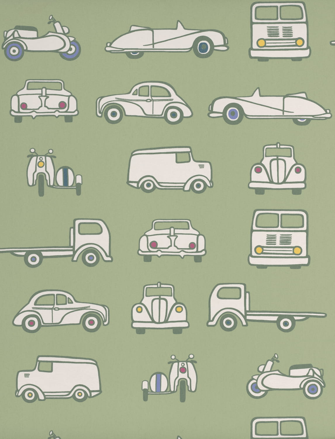 Tapete Road Trip - Pea Green