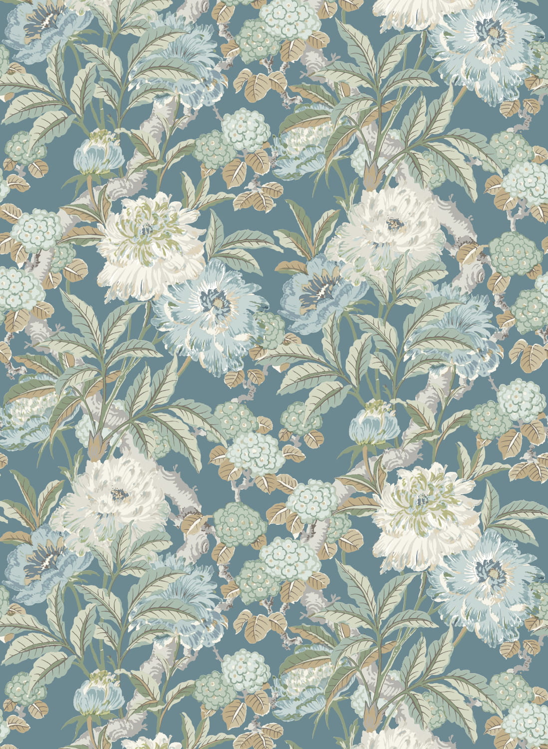 Tapete Summer Peony - Denim