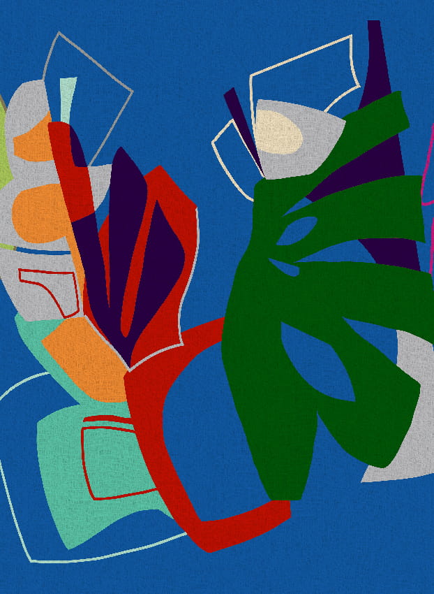 Wandbild Nizza - Blue Panel 6