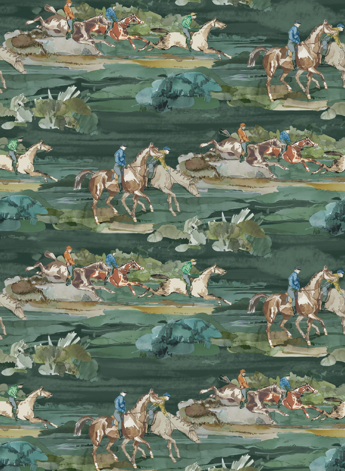 Tapete Morning Gallop - Teal