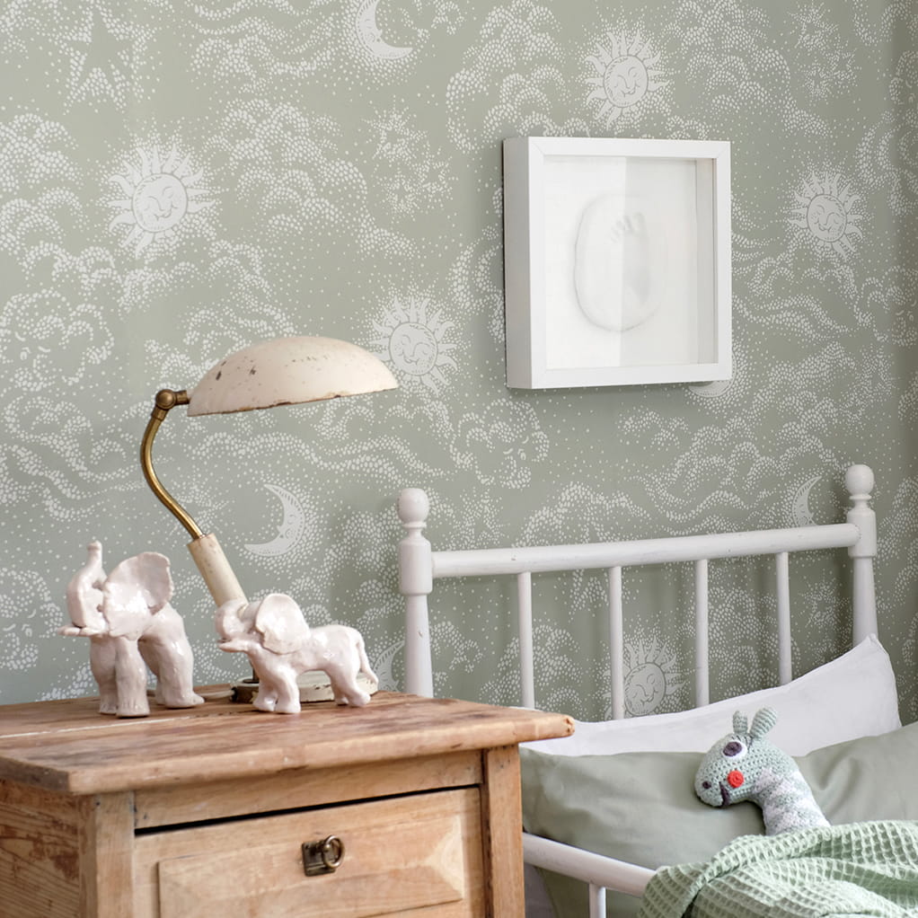 Tapete Happy Cloud - Sage Green