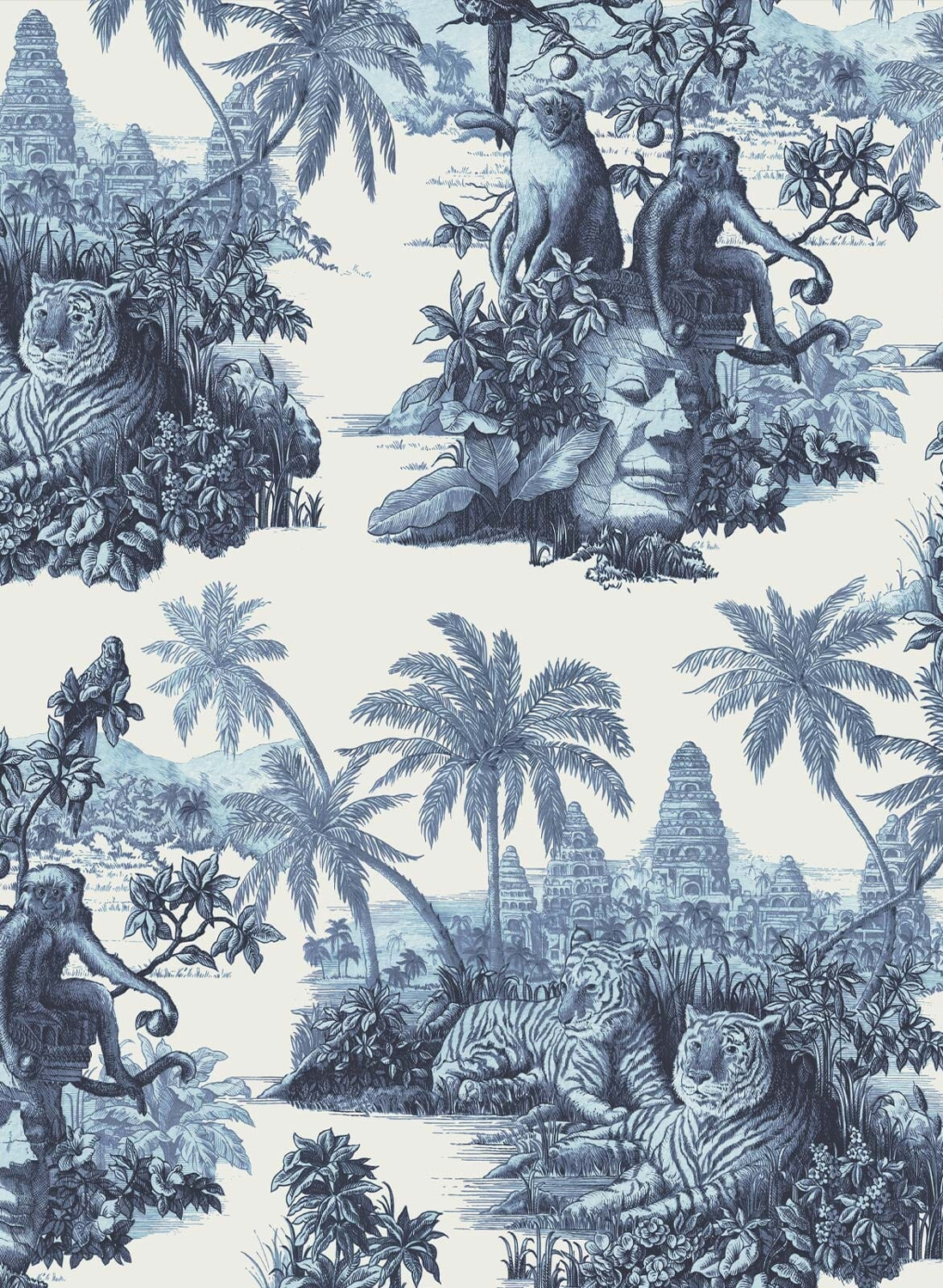 Tapete Sumatra - Offwhite/ Azure