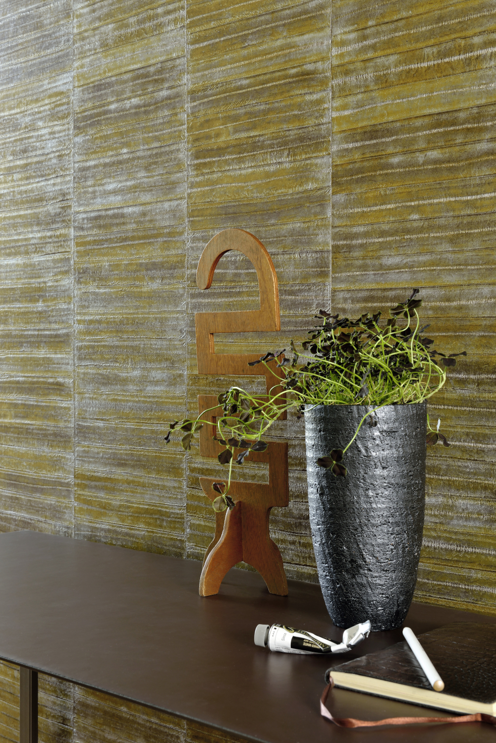 Tapete Anguille - Gold/ Silber