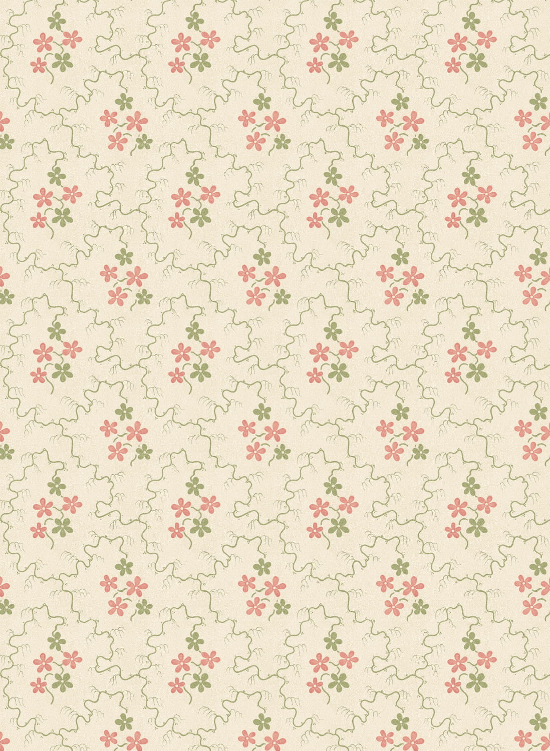 Tapete Posy - Green/ Red
