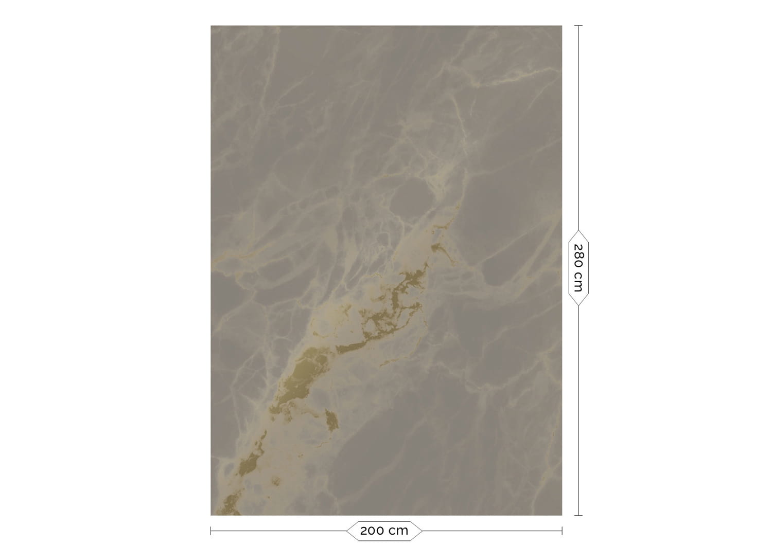 Wandbild Golden Marble Gold 8 - M