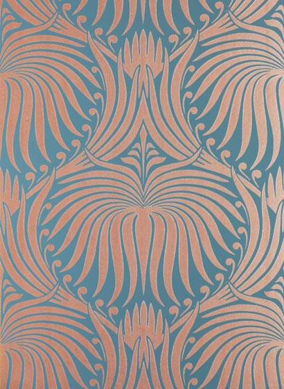 Tapete Lotus - Blue/ Copper