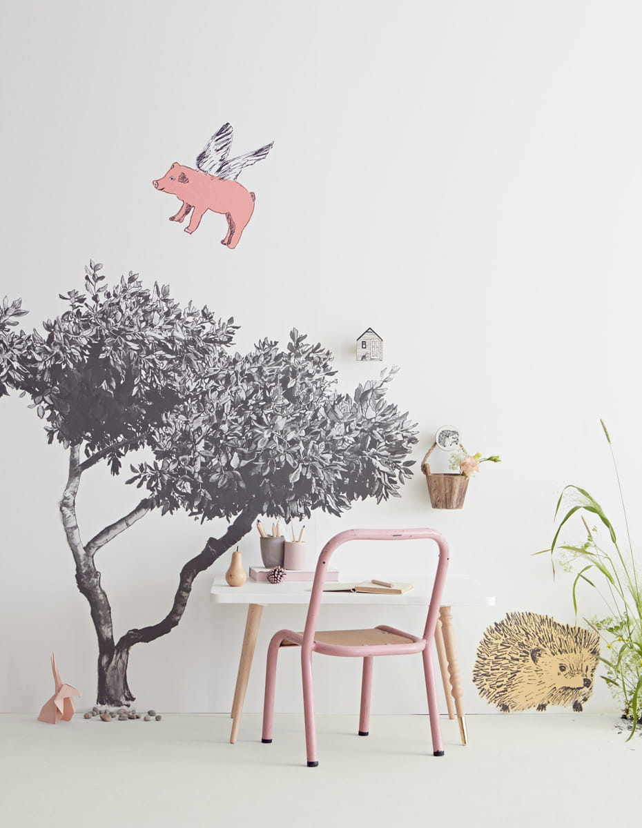 Wandsticker Hedgehog - Yellow