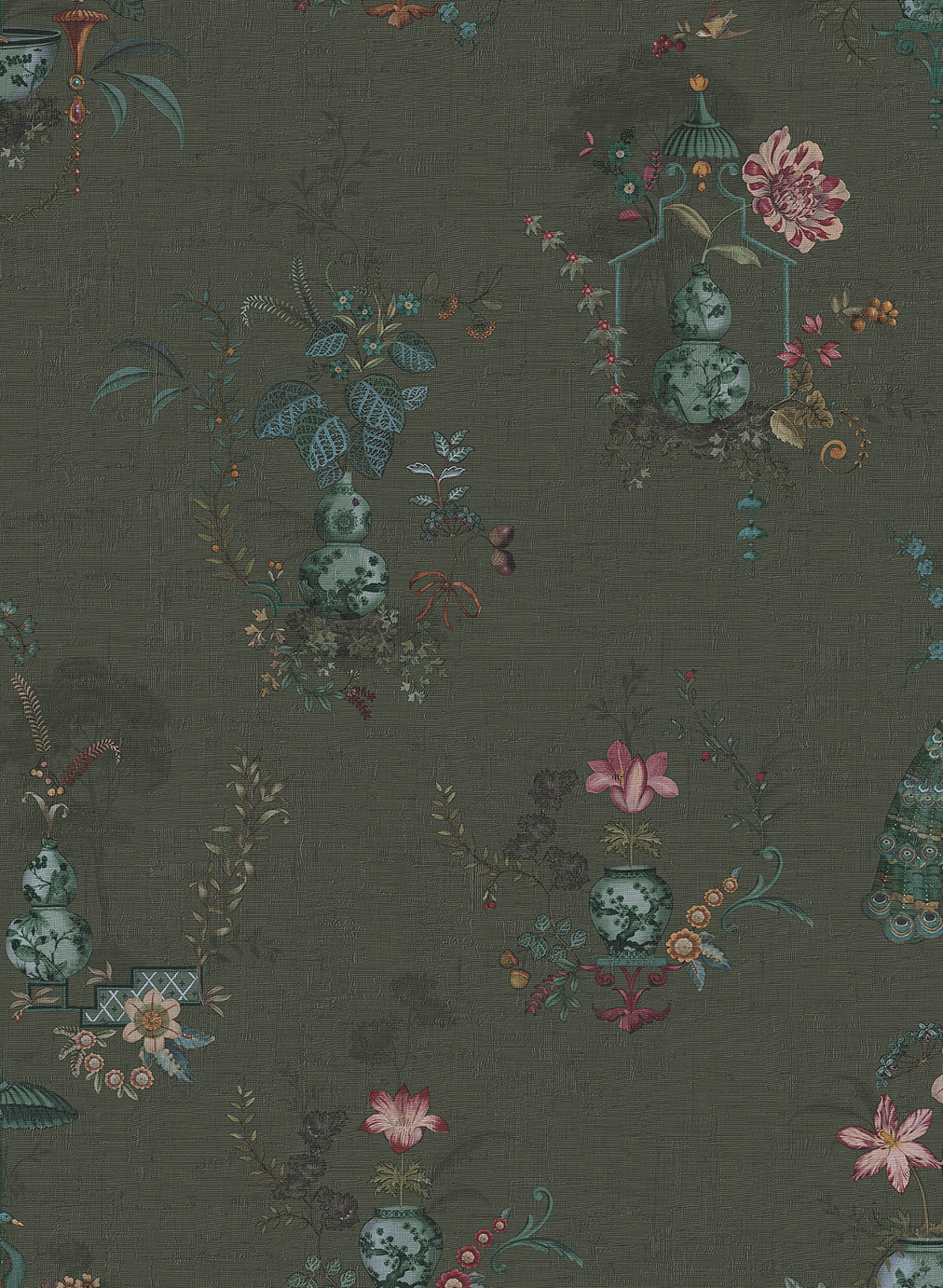 Tapete Chinese Porcelain - Dark Green