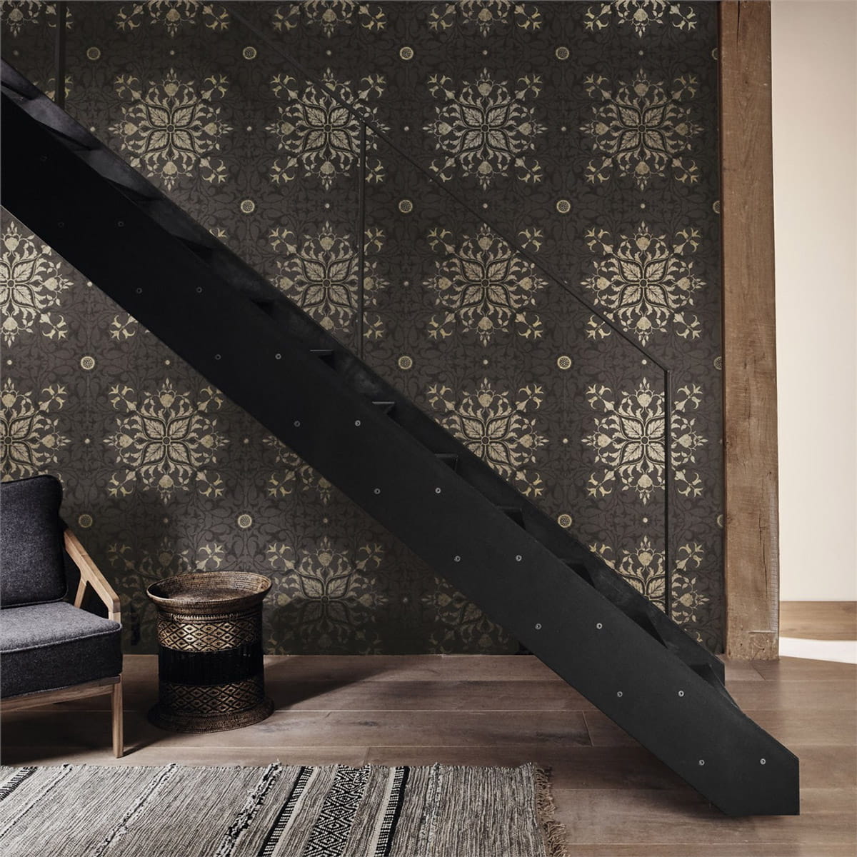 Tapete Pure Net Ceiling - Charcoal/ Gold