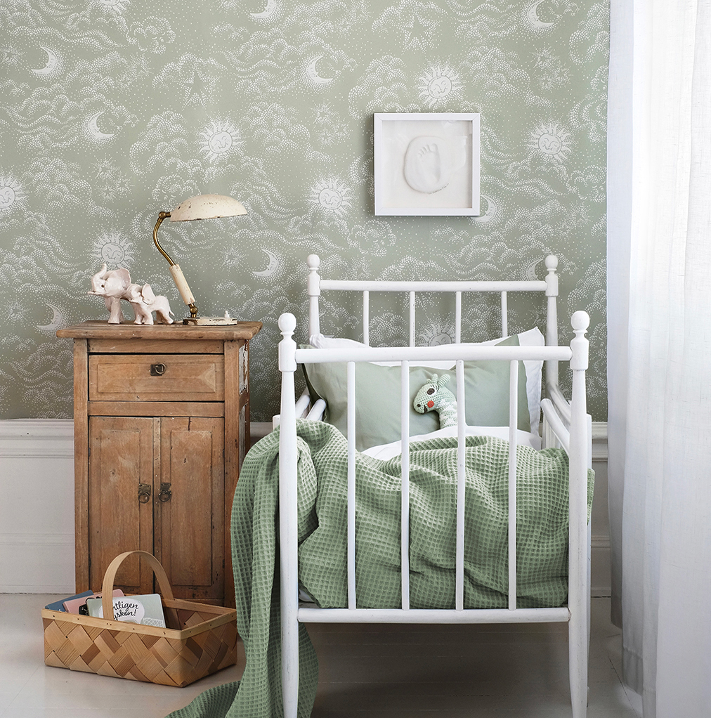 Tapete Happy Cloud - Sage Green