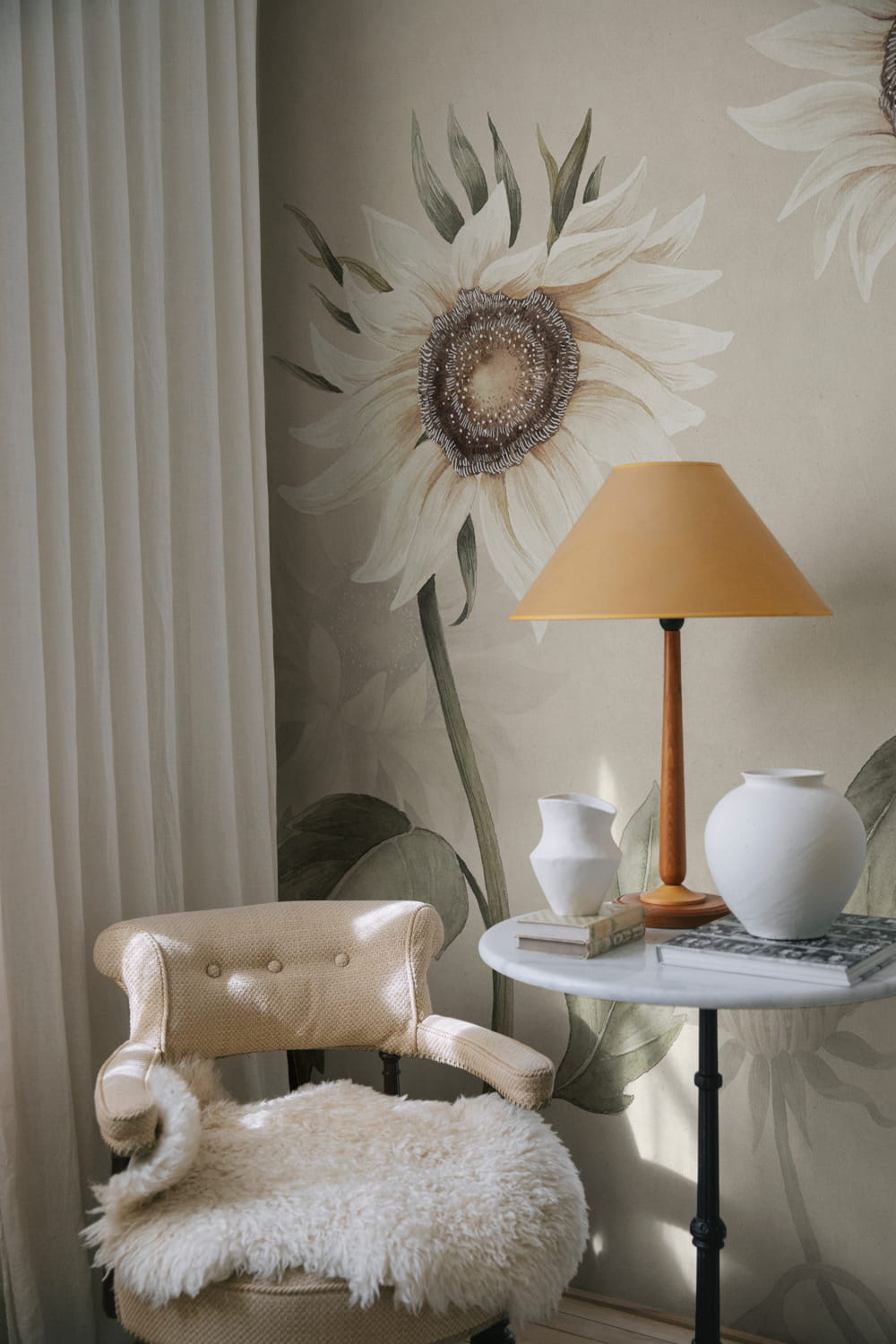 Wandbild Sunflowers - White