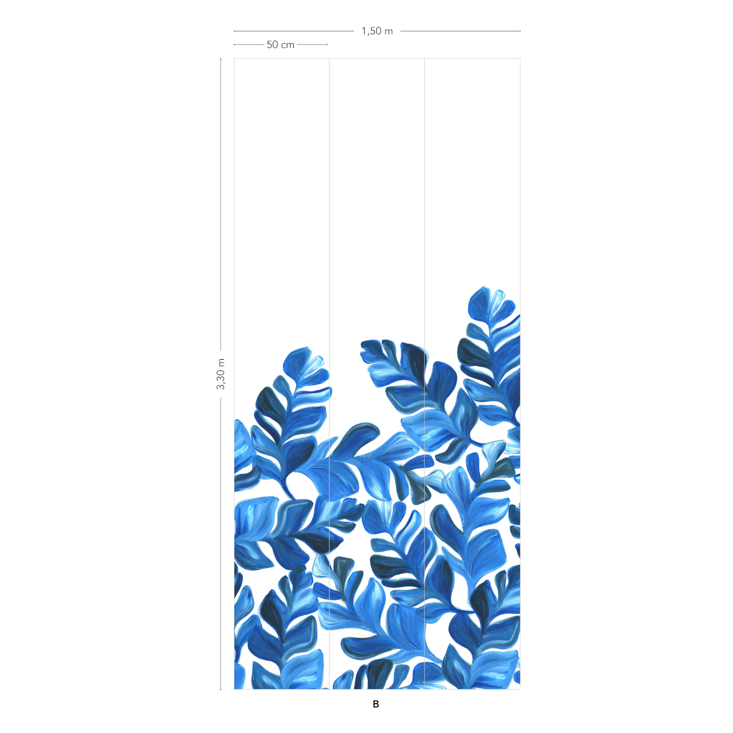 Wandbild Pacifico XL Bleu - Bahnen 4/5/6