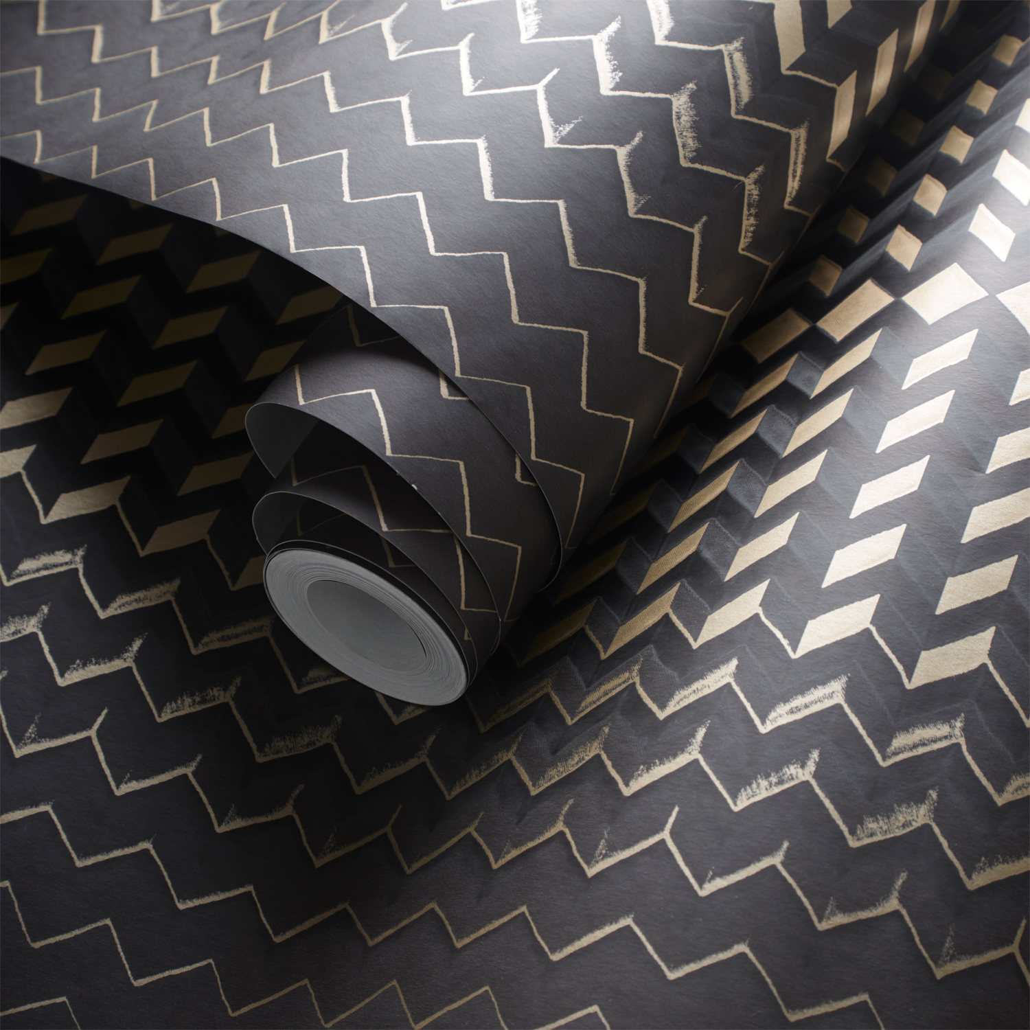 Tapete Fragment - Charcoal/ Gold