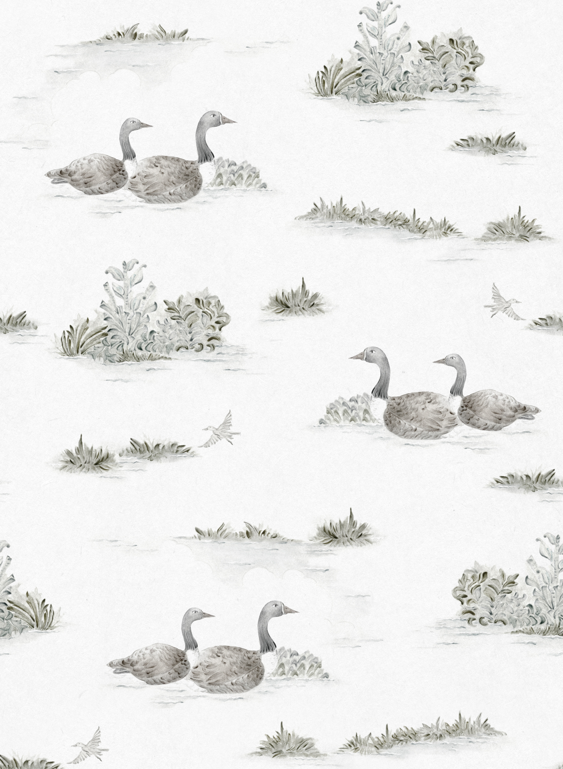 Tapete Mallard Duck - Silver