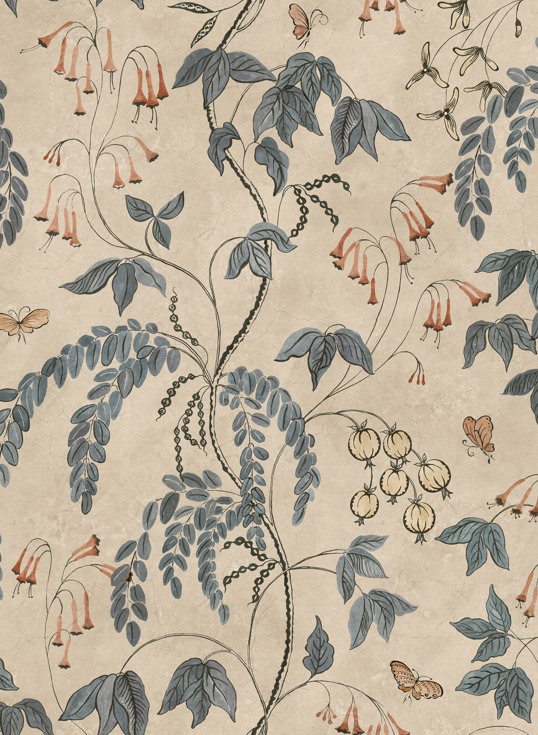 Wandbild Ottilia - Misty Blue