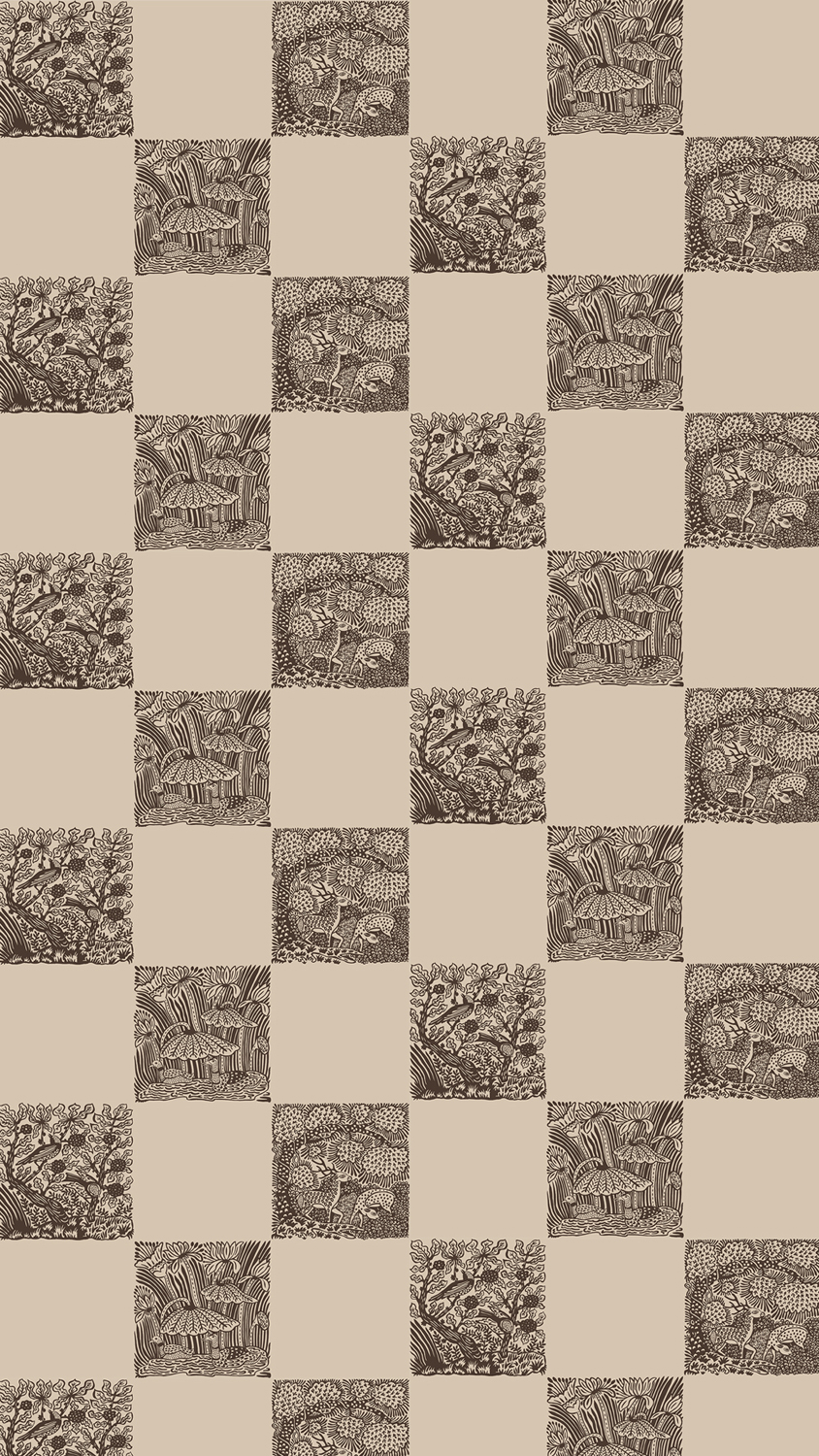 Tapete Animal Check - Chimney/ Cromwell Stone