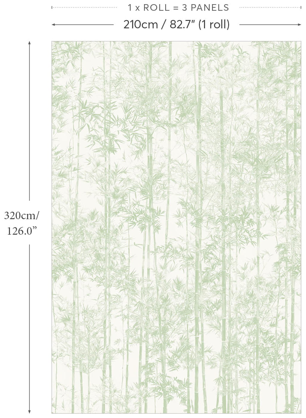 Wandbild Bamboo Green - Panel A