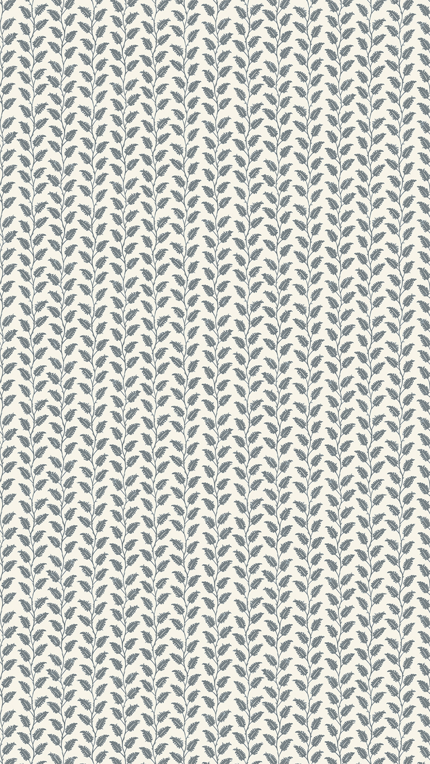 Tapete Leaf Wiggle - Bude Blue/ Cotswold White
