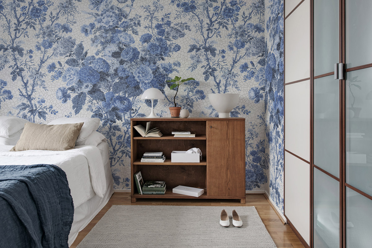 Wandbild Porcelain - Blue