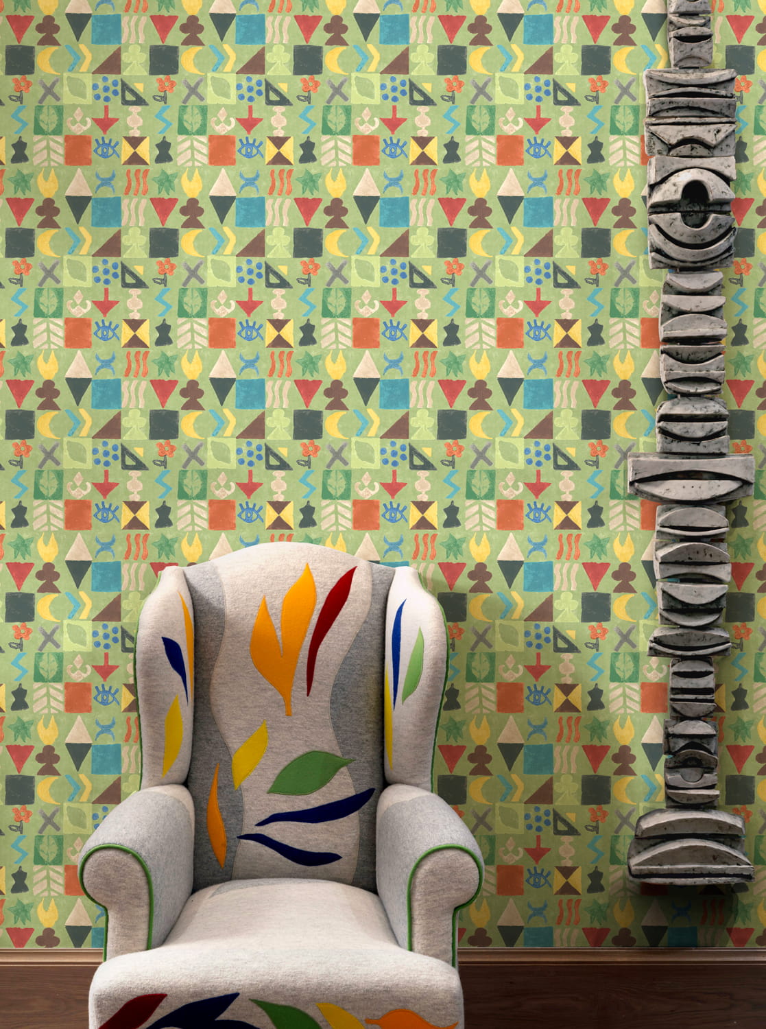 Tapete Potato Print - green