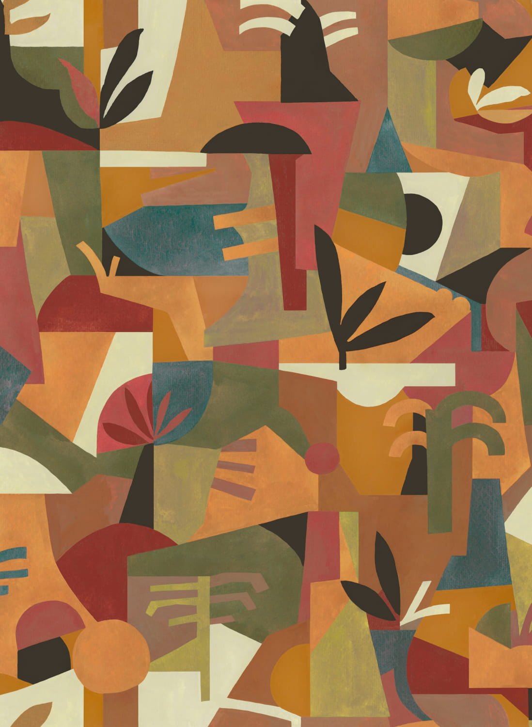 Tapete Tahití Expression - Orange