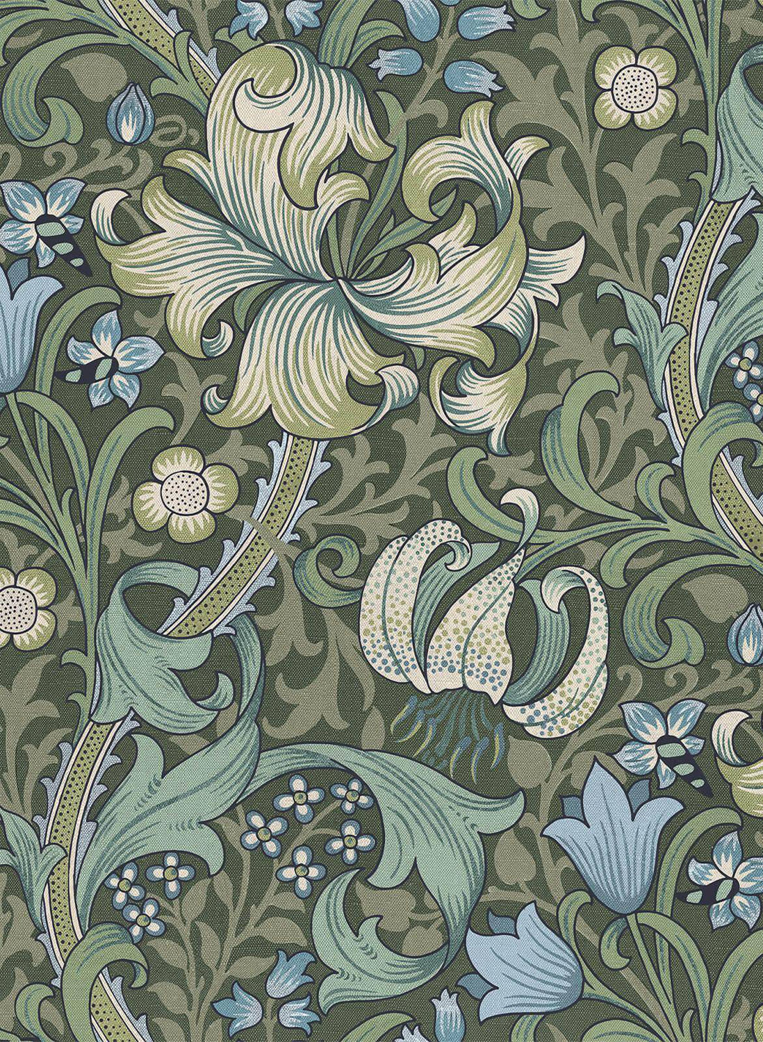 Tapete Golden Lily - Verde