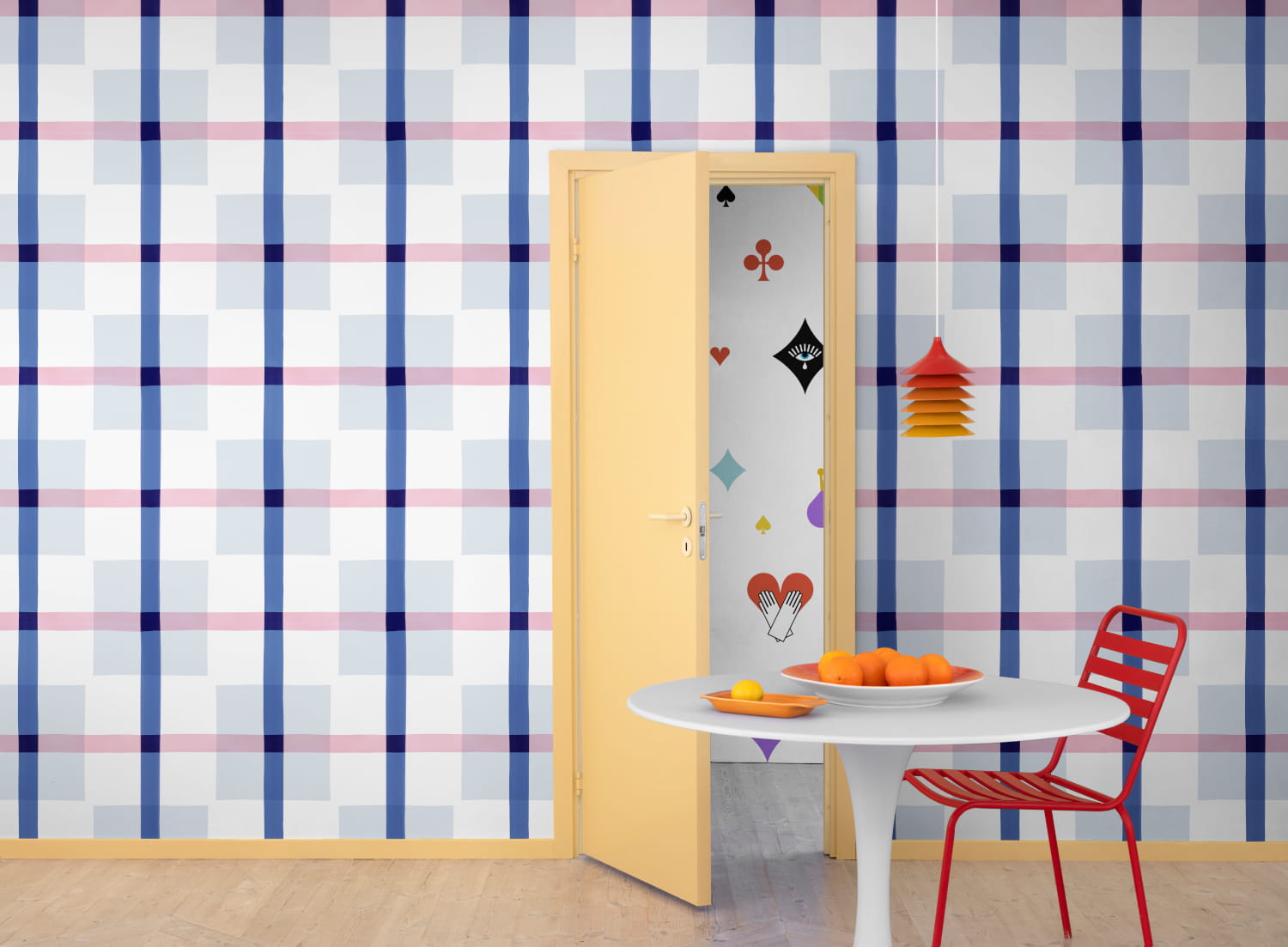 Wandbild Outside The Box - Blue/ Pink
