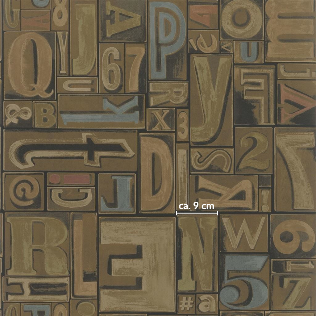 Tapete Copeley Letterpress - Fruitwood
