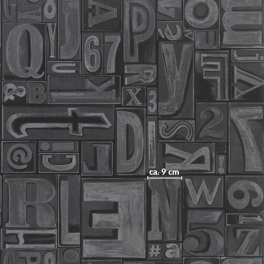 Tapete Copeley Letterpress - Linocut