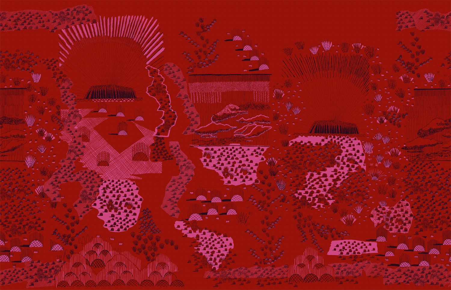 Wandbild Ayers Rock - Valentine