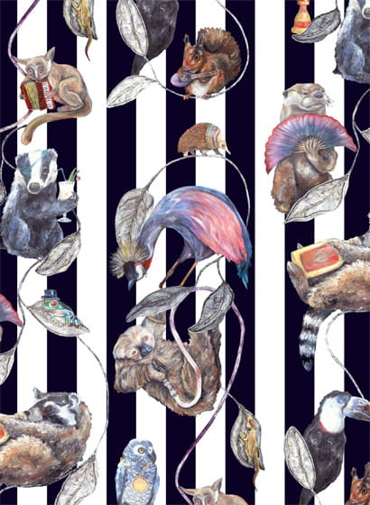 Wallpaper Hackney Empire - Midnight Stripe