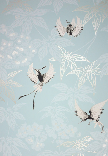 Tapete Grove Garden - turquoise