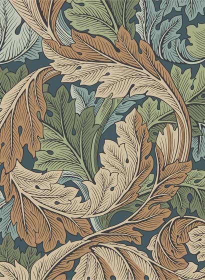 Tapete Acanthus - Slate Blue/ Thyme