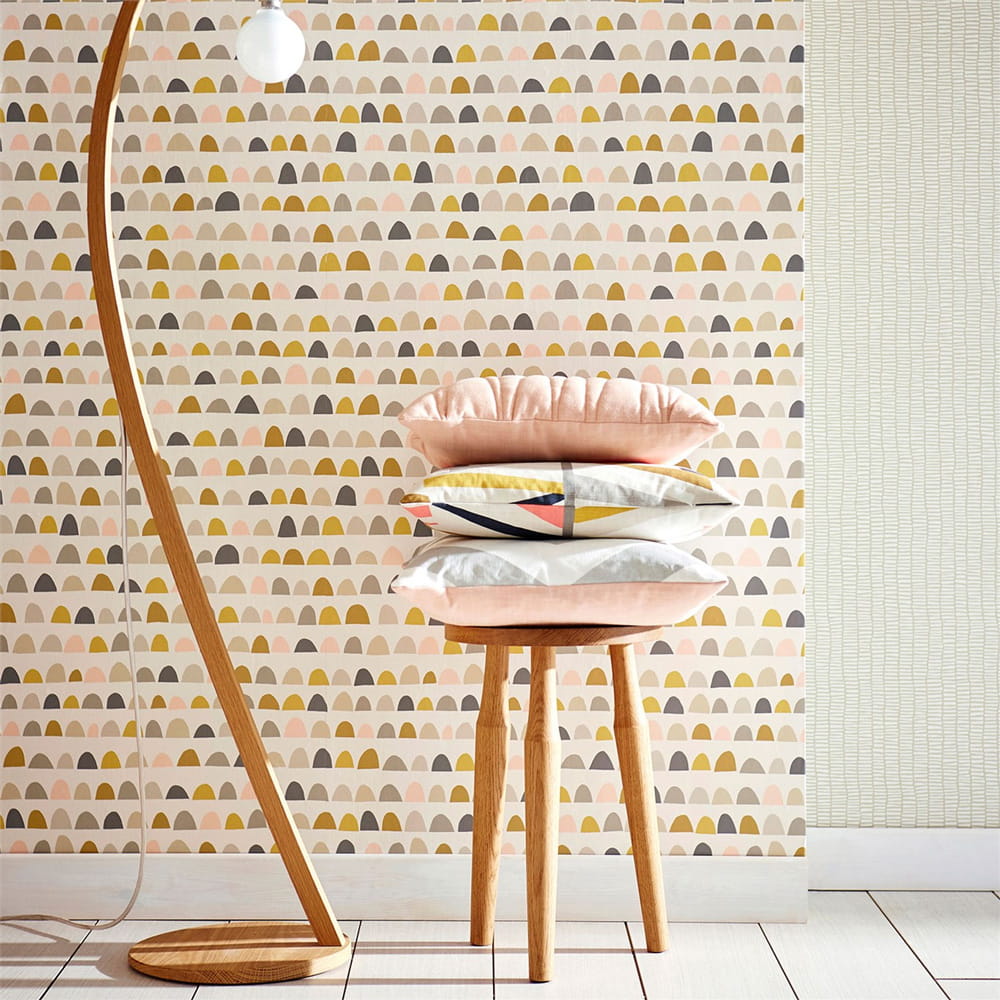 Wallpaper Priya - Blush/ Honey/ Linen