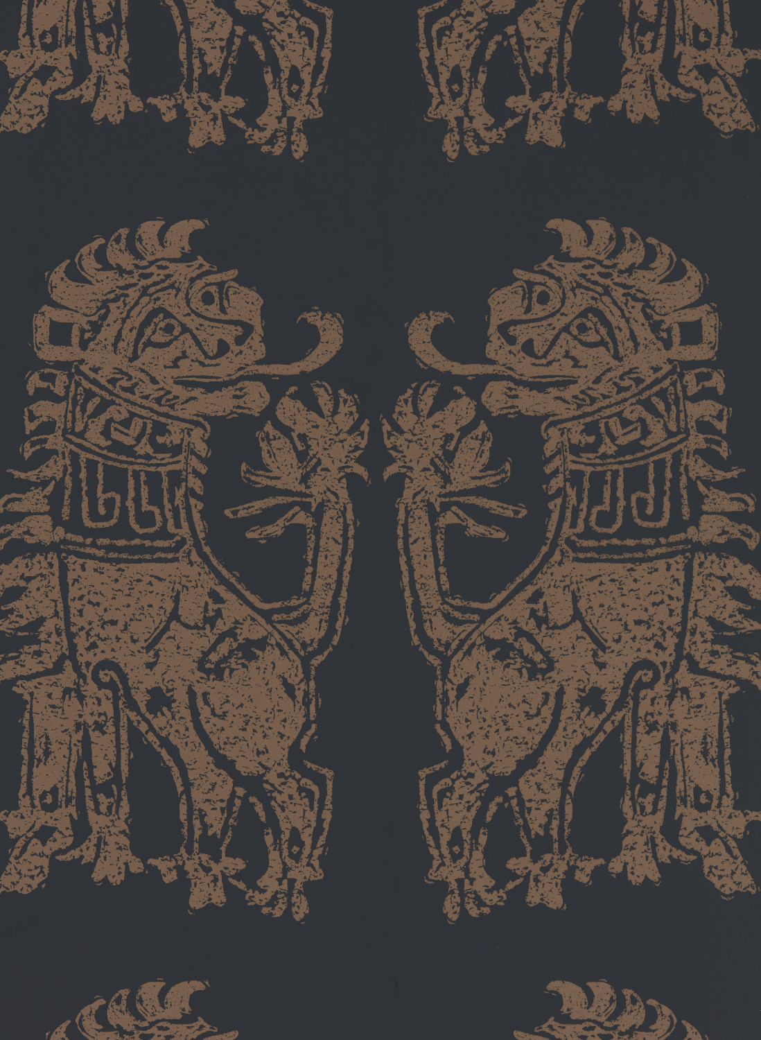 Tapete Sicilian Lion - Bone Black/ Coppper