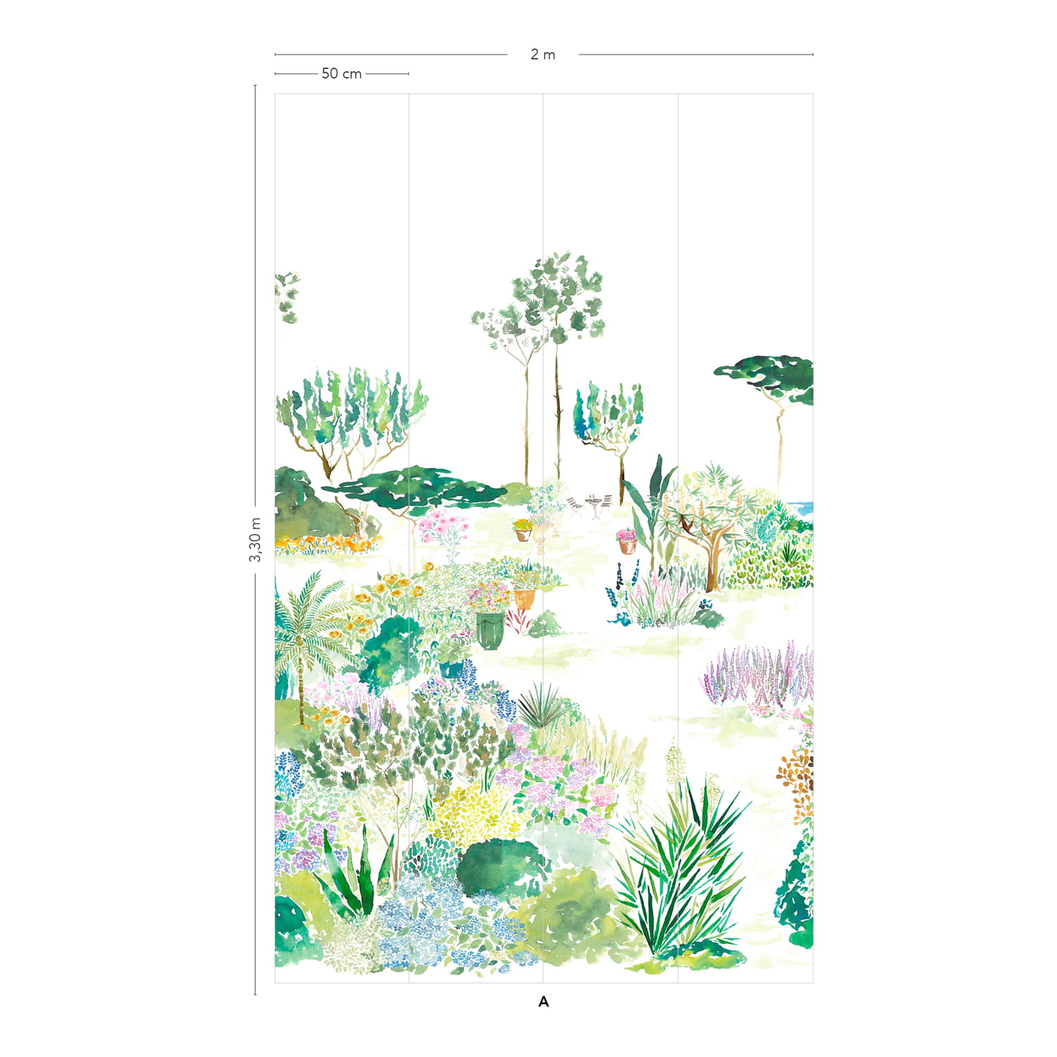 Wandbild Jardin de France - Original Panel A