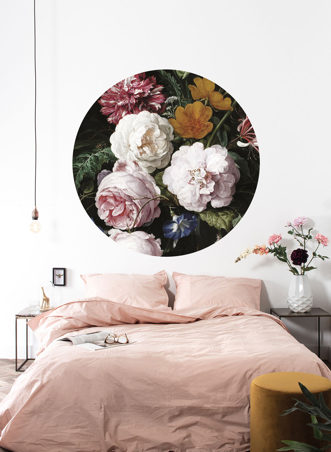 Wandbild Golden Age Flowers 1 Circle