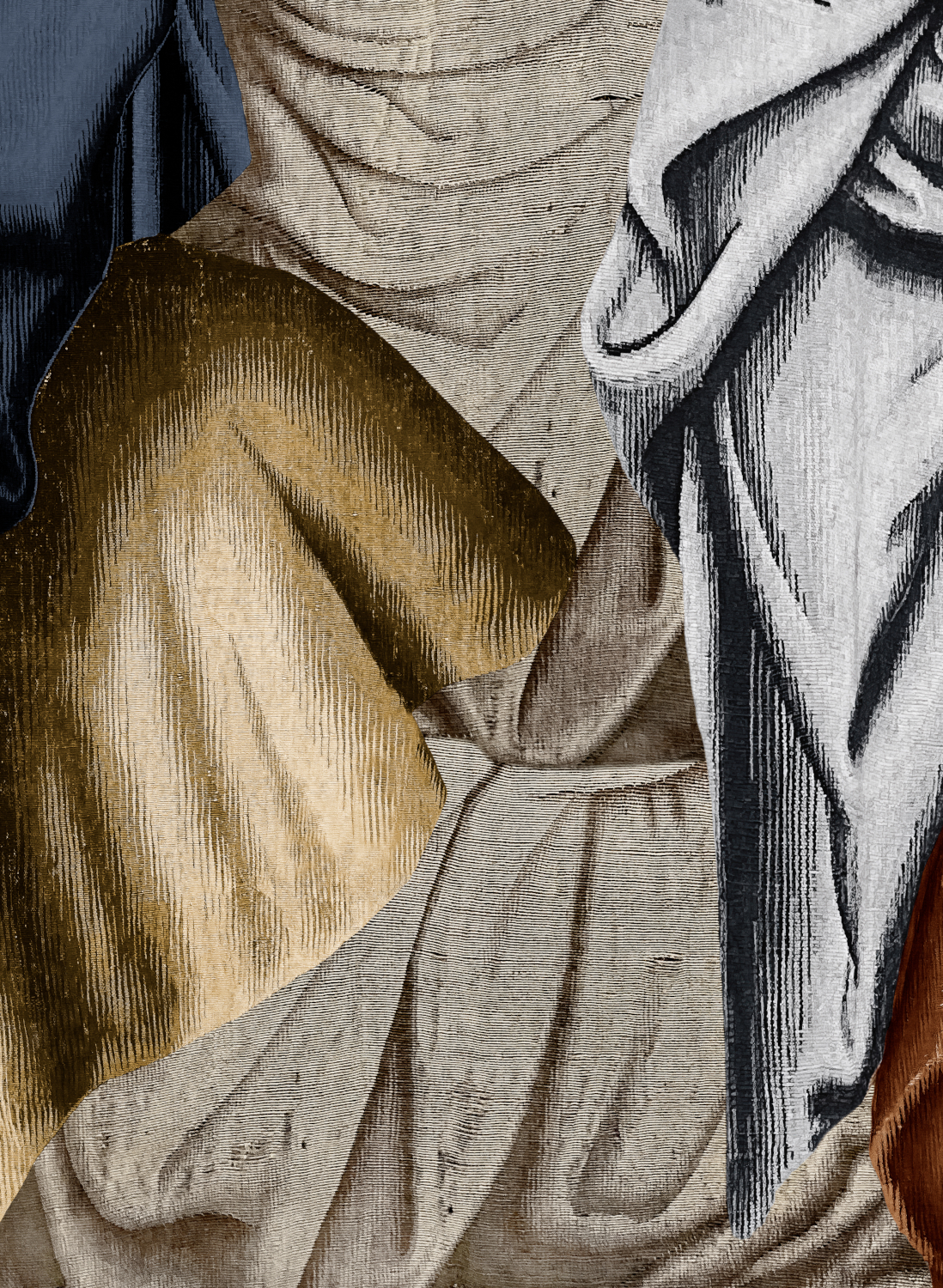 Wandbild Drapery - Lapislazuli