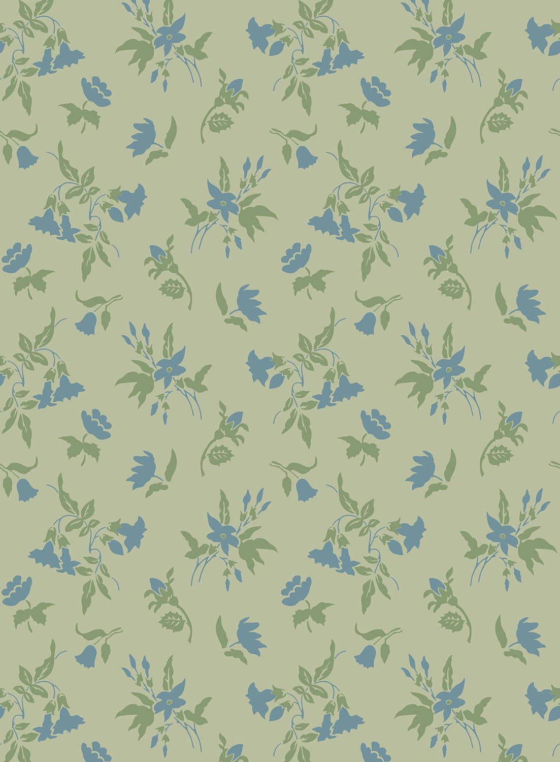 Tapete Auguste - Yeabridge Green/ Stone Blue