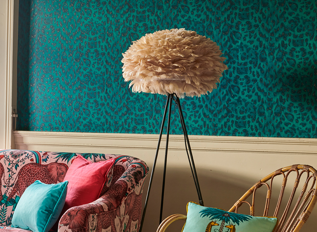 Tapete Felis - Teal/ Rose Gold