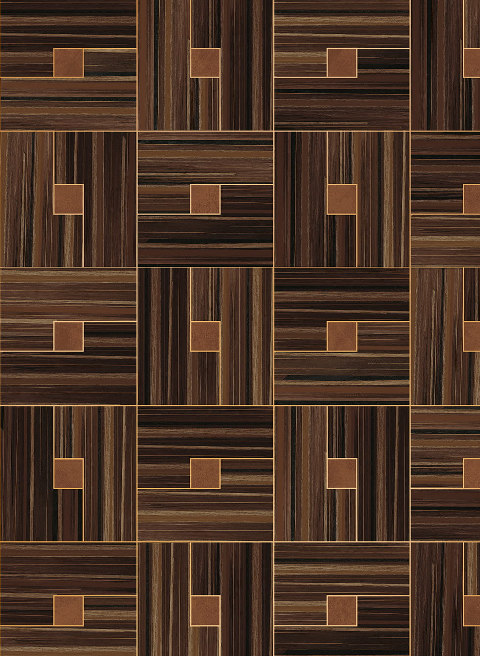Tapete Veneer Blocks - Chocolate