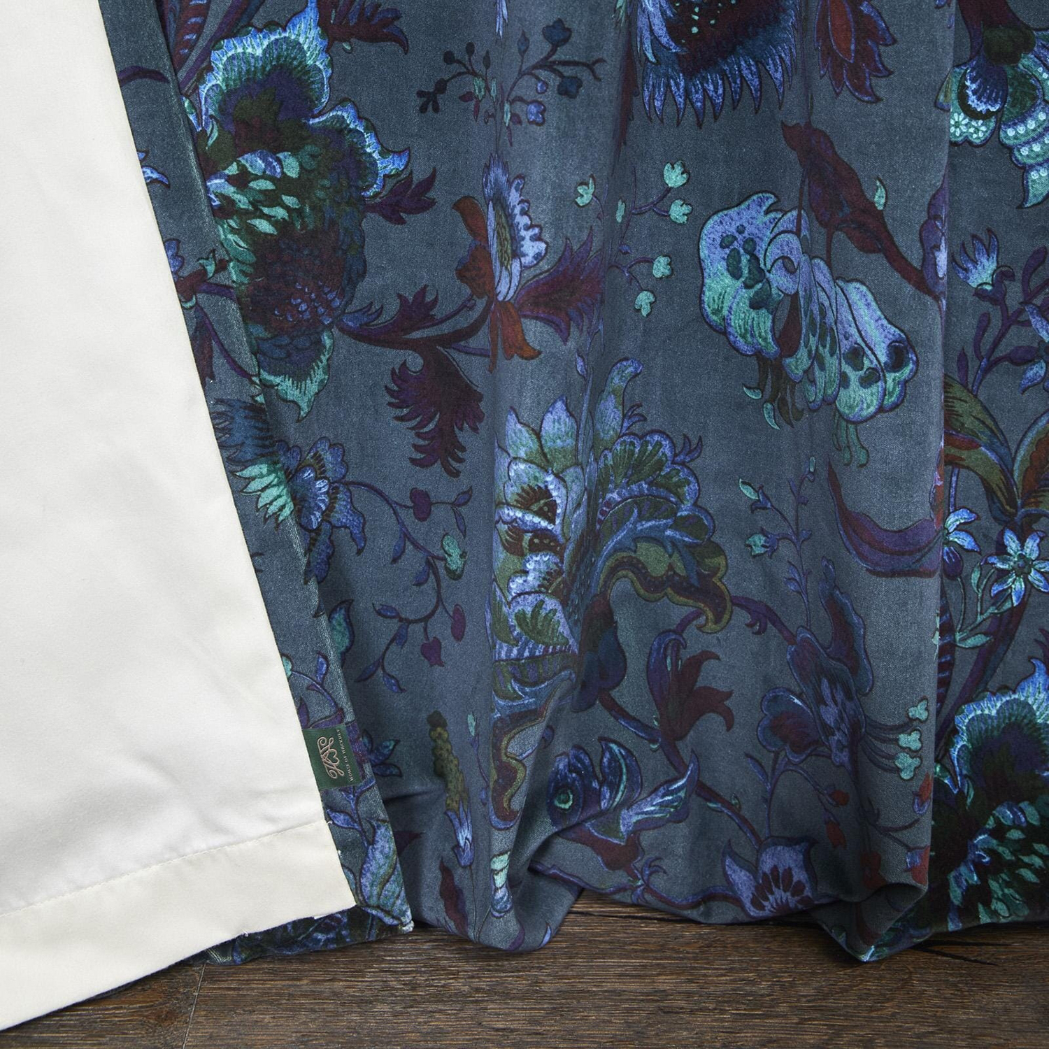 Stoff Majorelle - Velvet - Petrol