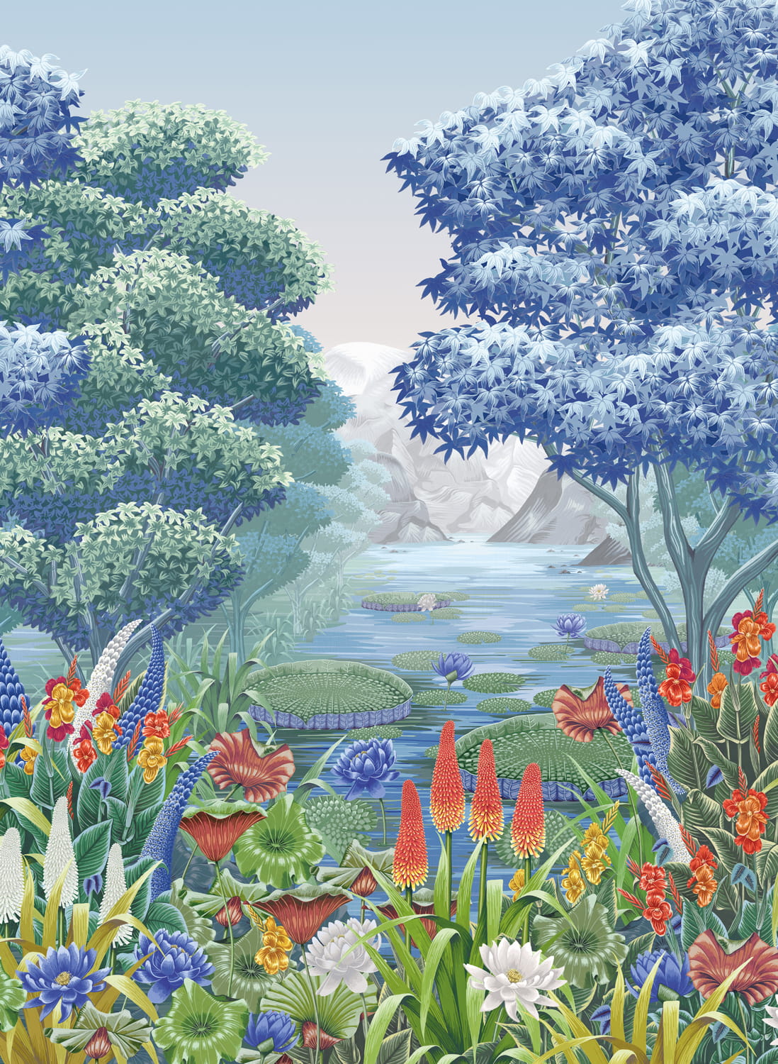 Wandbild Elysium - Cobalt