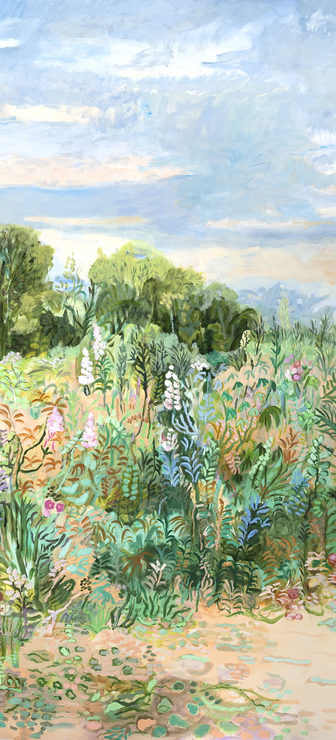Carta da parati Roses Trémières - Panel A