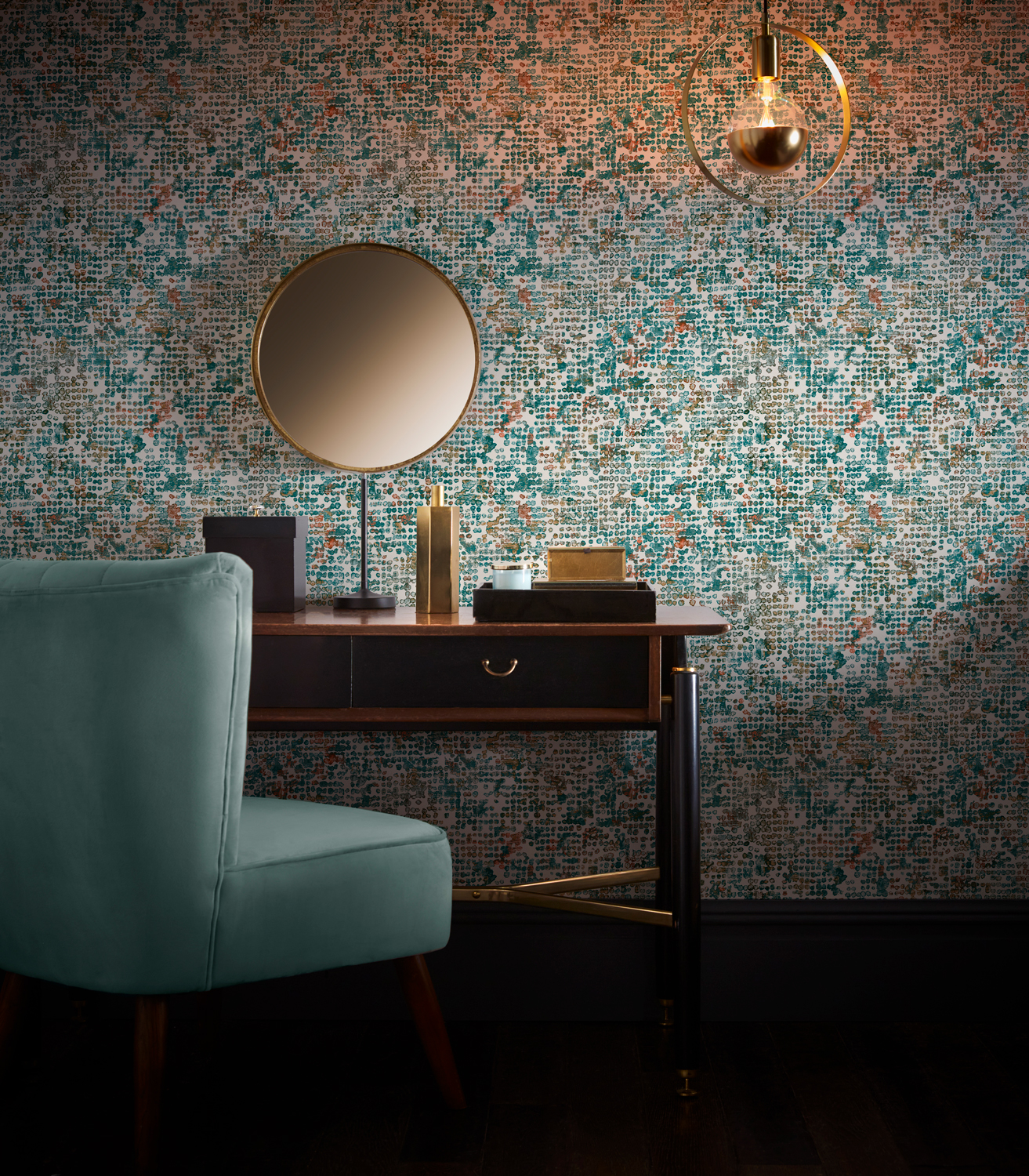 Tapete Scintilla - Teal/ Spice
