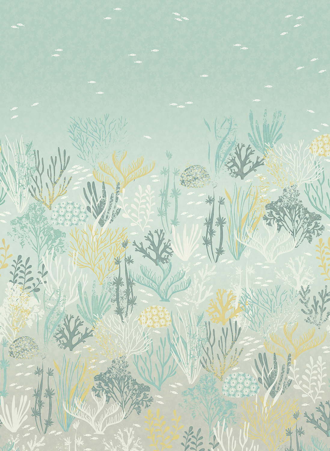 Wandbild Coral - Aqua