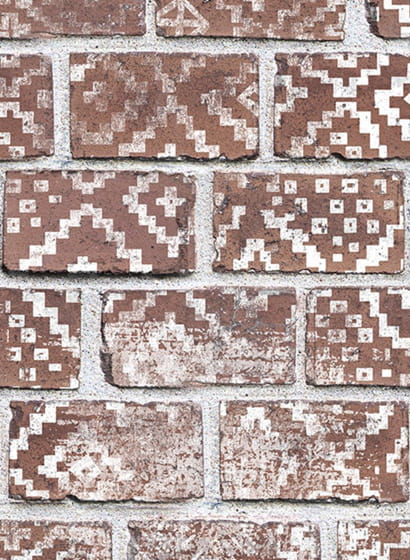Ziegeltapete Decorated Bricks - Red