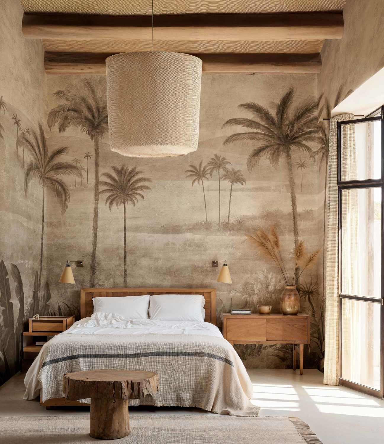 Wandbild Draa Palms Bamboo - Bone