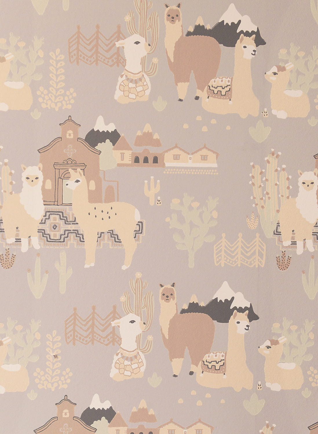 Tapete Lama Village - Soft Grey