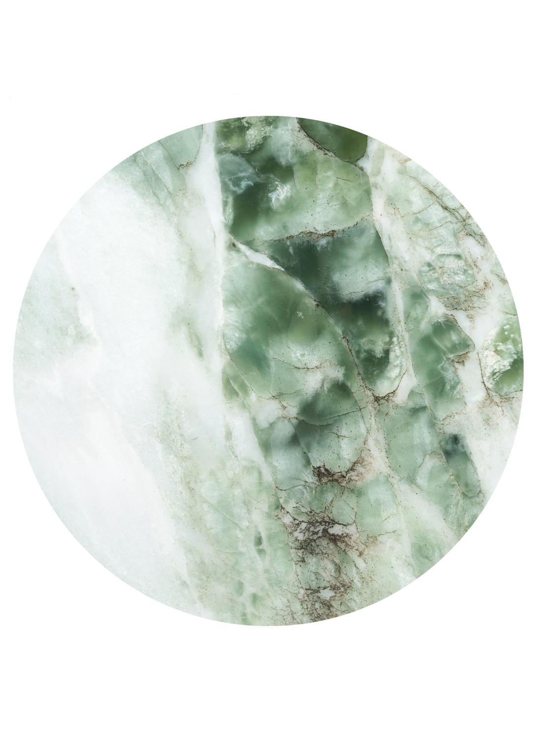 Wandbild Marble 1 Circle - Multicolor - Ø 1,425m